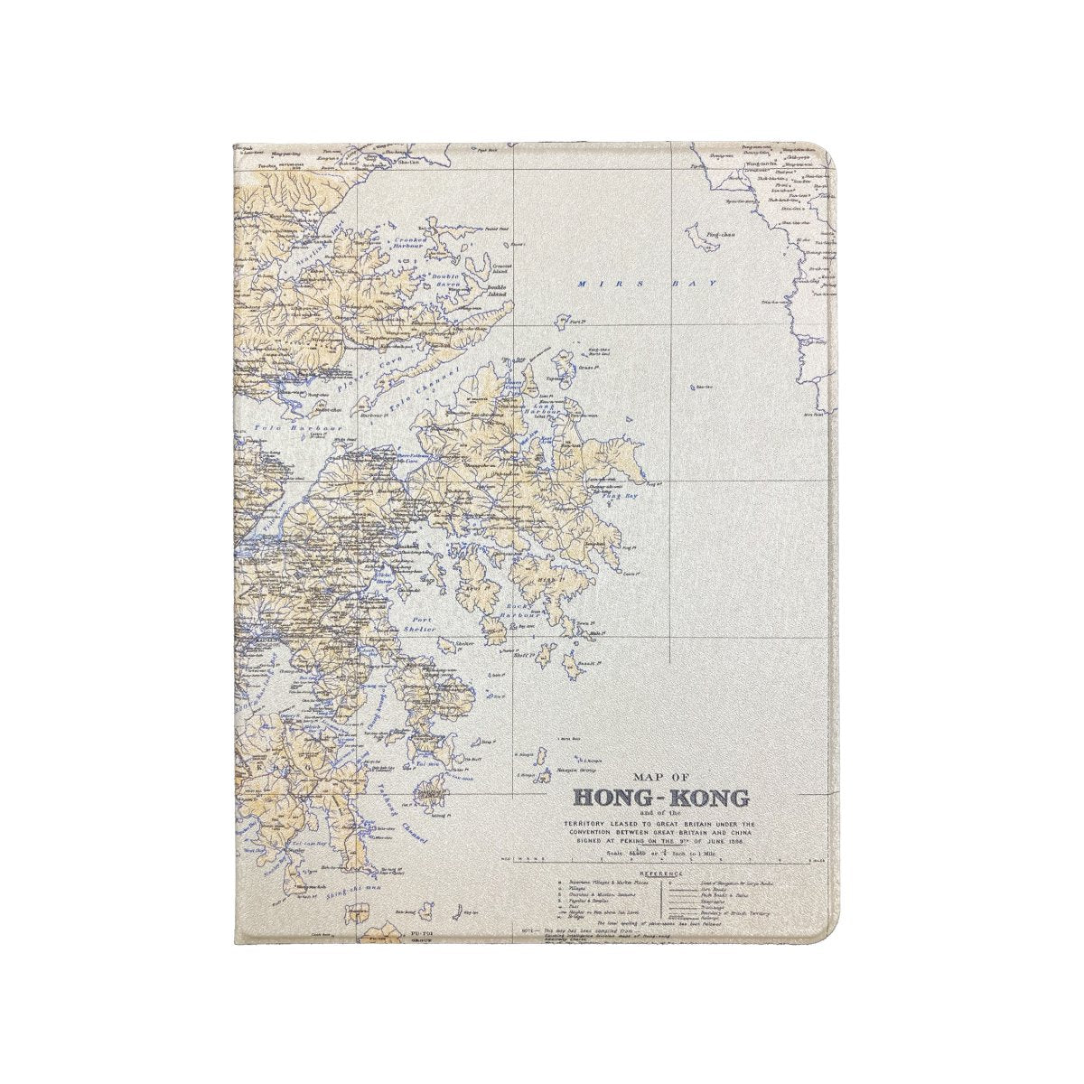 重製版1909香港地圖IPad揭蓋式保護殼 - Hong Kong Maper