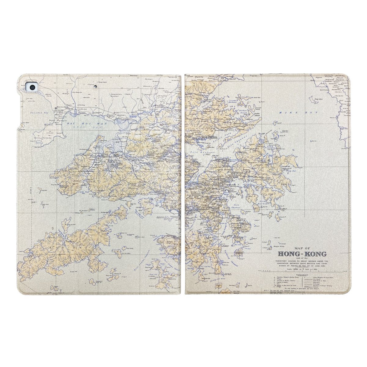 重製版1909香港地圖IPad揭蓋式保護殼 - Hong Kong Maper