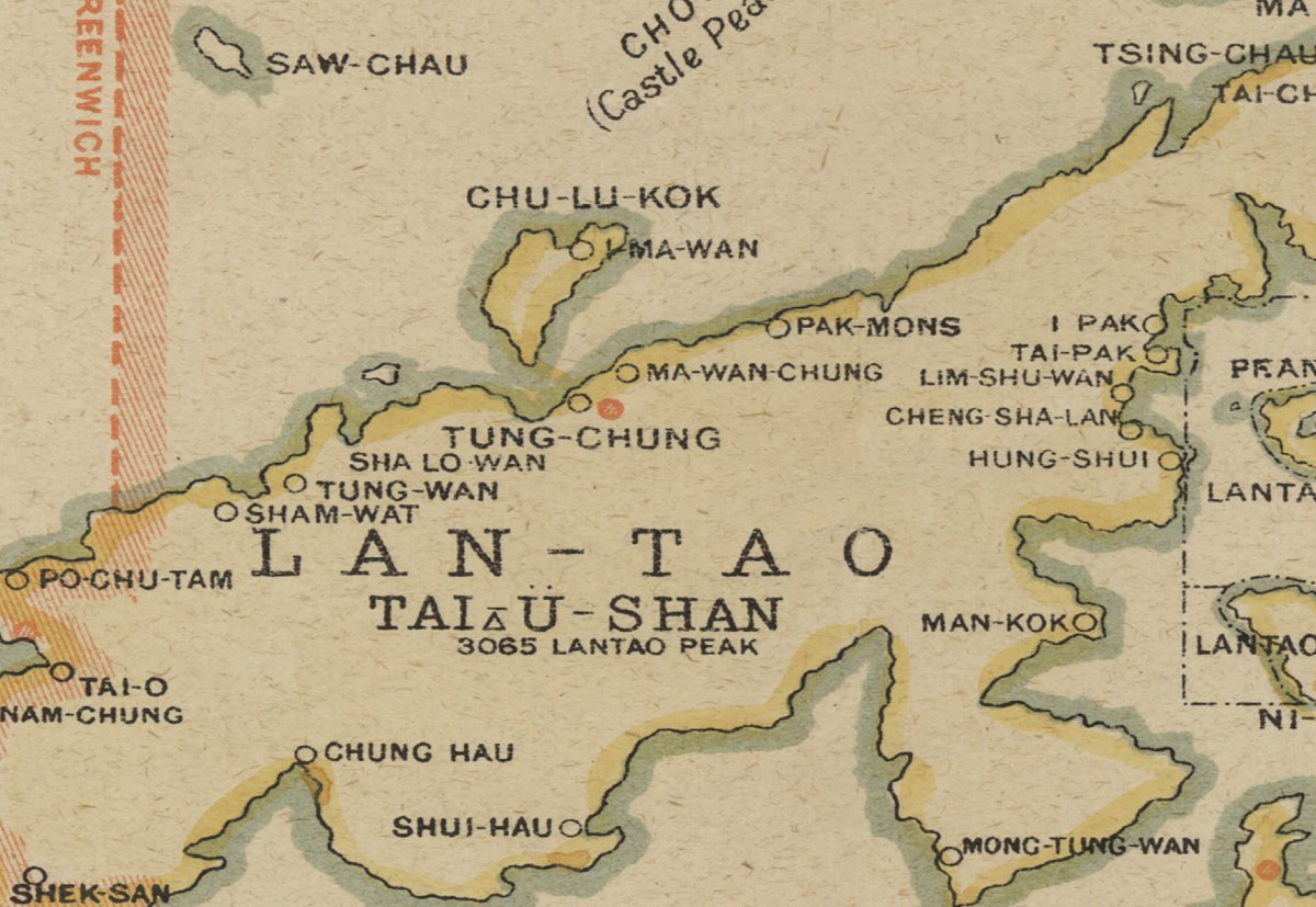 1919年香港全境油畫布重製舊地圖 - Hong Kong Maper