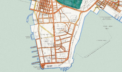 1923年香港九龍油畫布重製舊地圖 - Hong Kong Maper