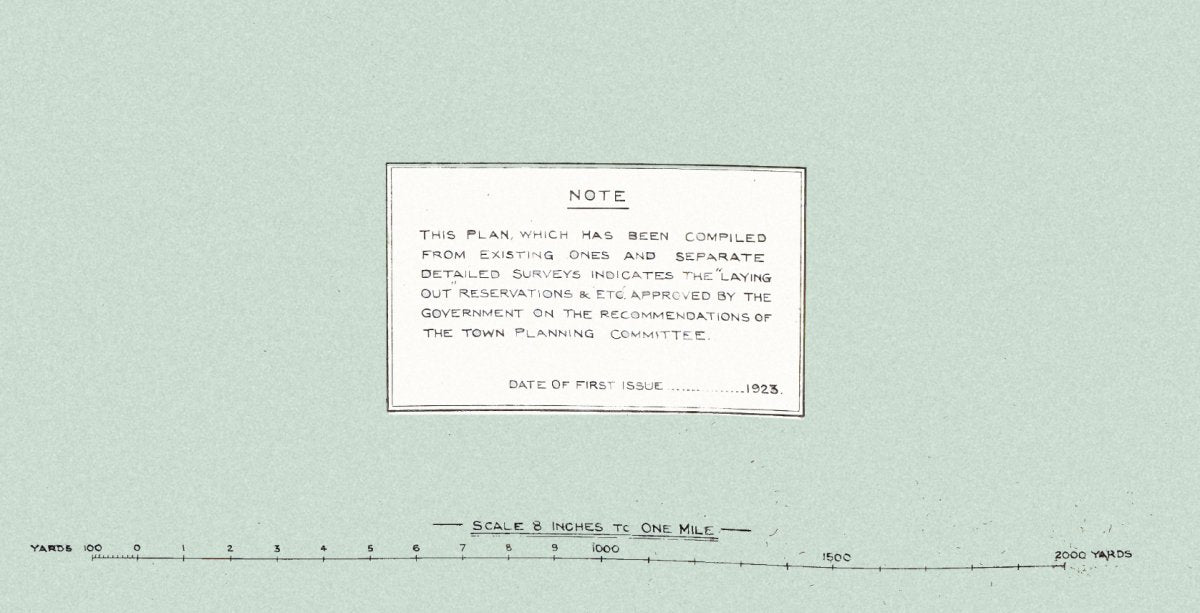 1923年香港九龍油畫布重製舊地圖 - Hong Kong Maper