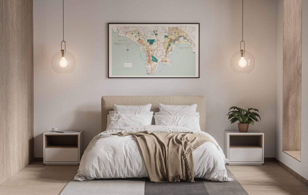 1923年香港九龍油畫布重製舊地圖 - Hong Kong Maper