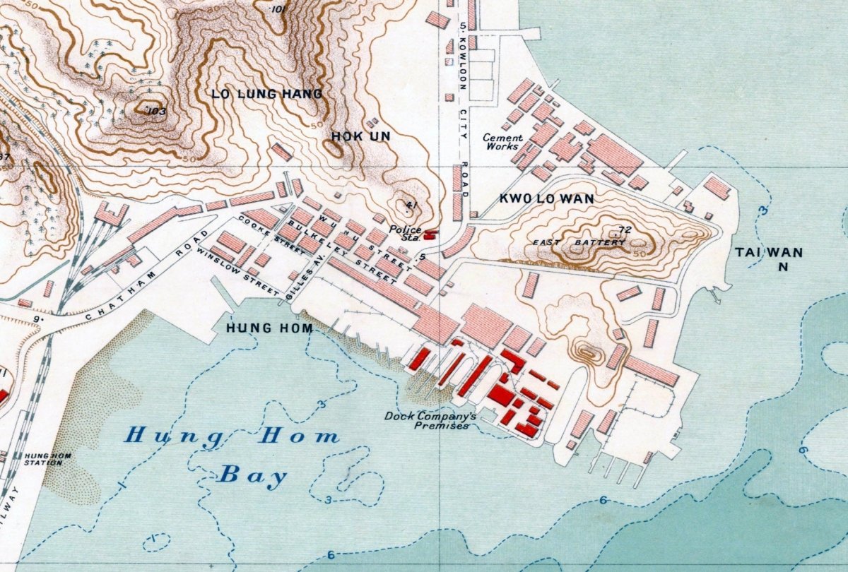 1930年香港島及九龍油畫布重製舊地圖 - Hong Kong Maper