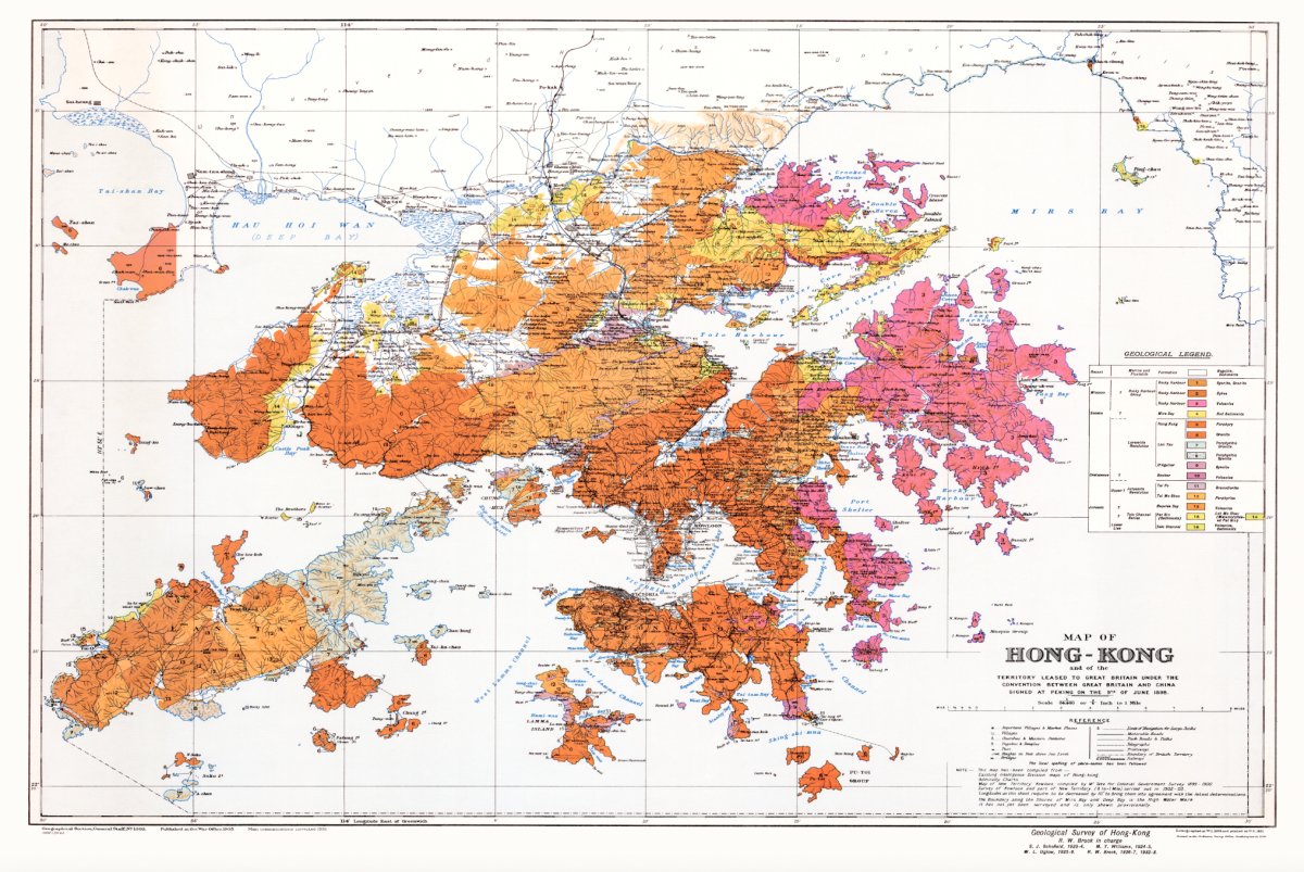 1932重製版香港地質全境地圖拼圖 - Hong Kong Maper