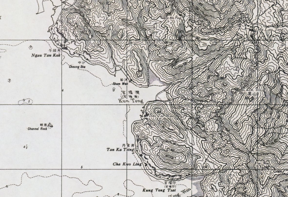 1937年香港島九龍油畫布重製舊地圖 - Hong Kong Maper