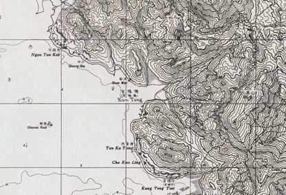 1937年香港島九龍油畫布重製舊地圖 - Hong Kong Maper