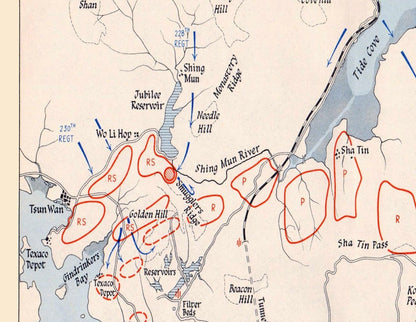 1941年香港保衛戰復古油畫布重製地圖 - Hong Kong Maper