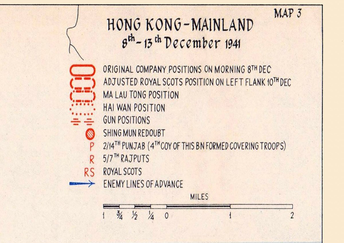 1941年香港保衛戰復古油畫布重製地圖 - Hong Kong Maper