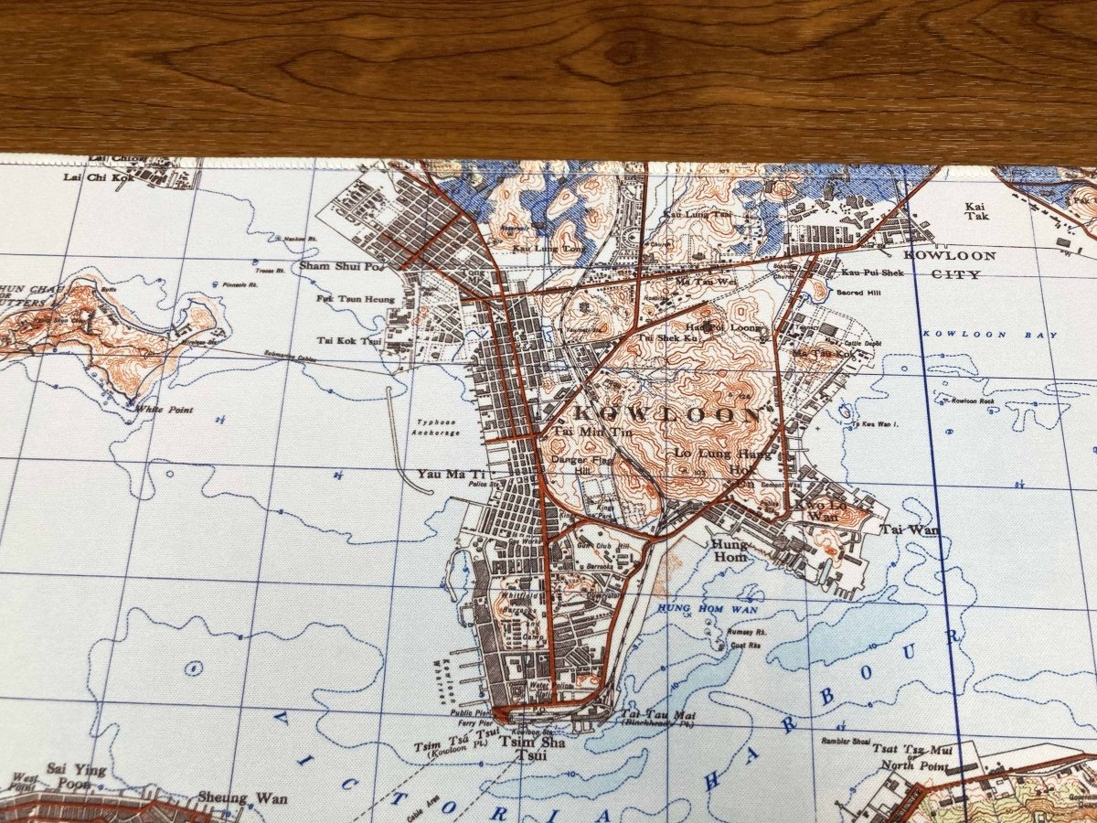 重製版1945年懷舊香港地圖款滑鼠墊 - Hong Kong Maper