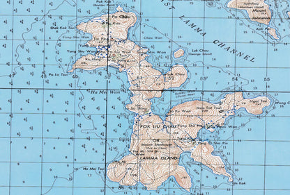 1949年香港島九龍油畫布重製舊地圖 - Hong Kong Maper