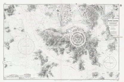 1953年香港島九龍復古油畫布重製舊地圖 - Hong Kong Maper