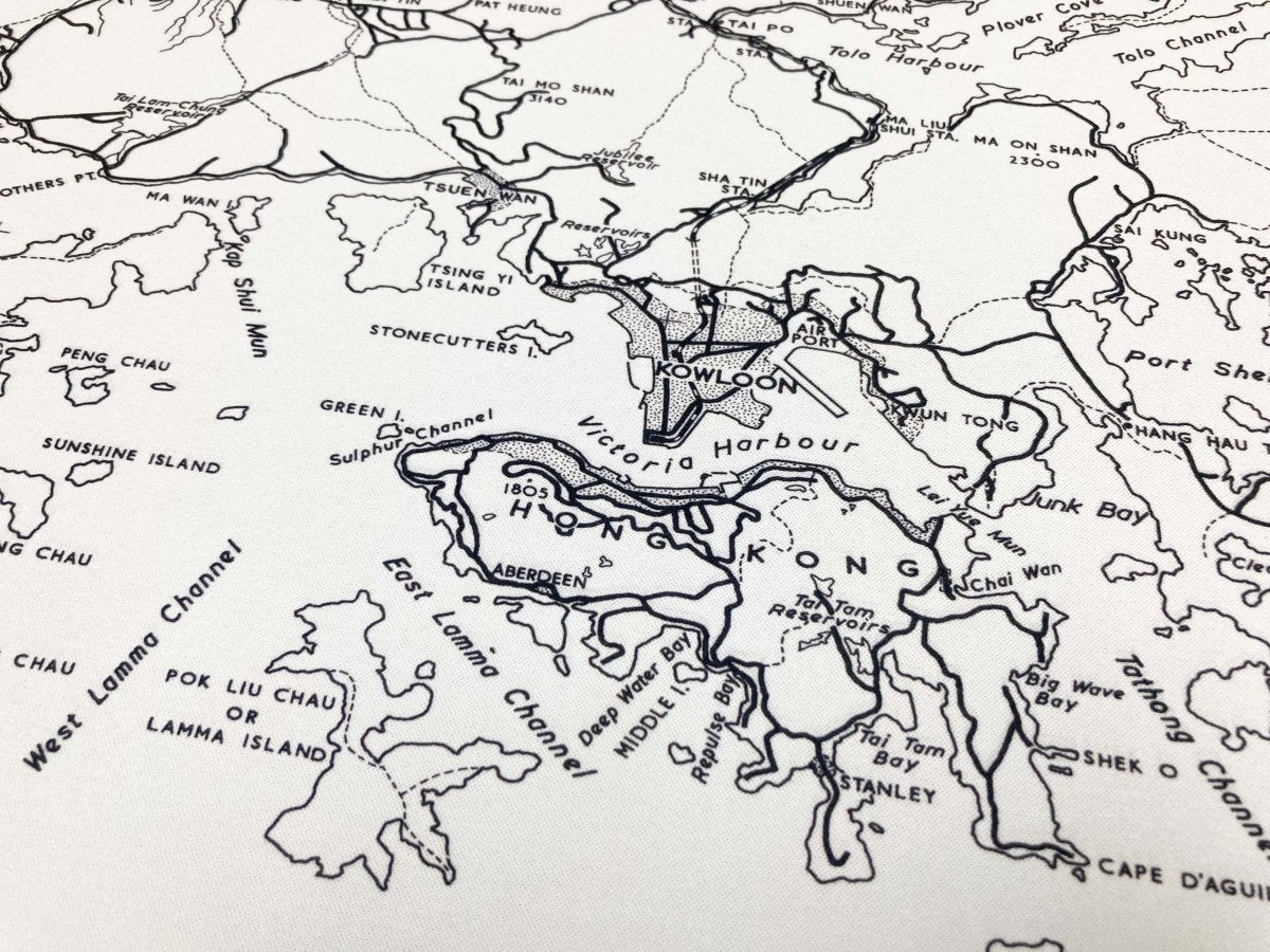 重製版1962年懷舊香港地圖款滑鼠墊 - Hong Kong Maper