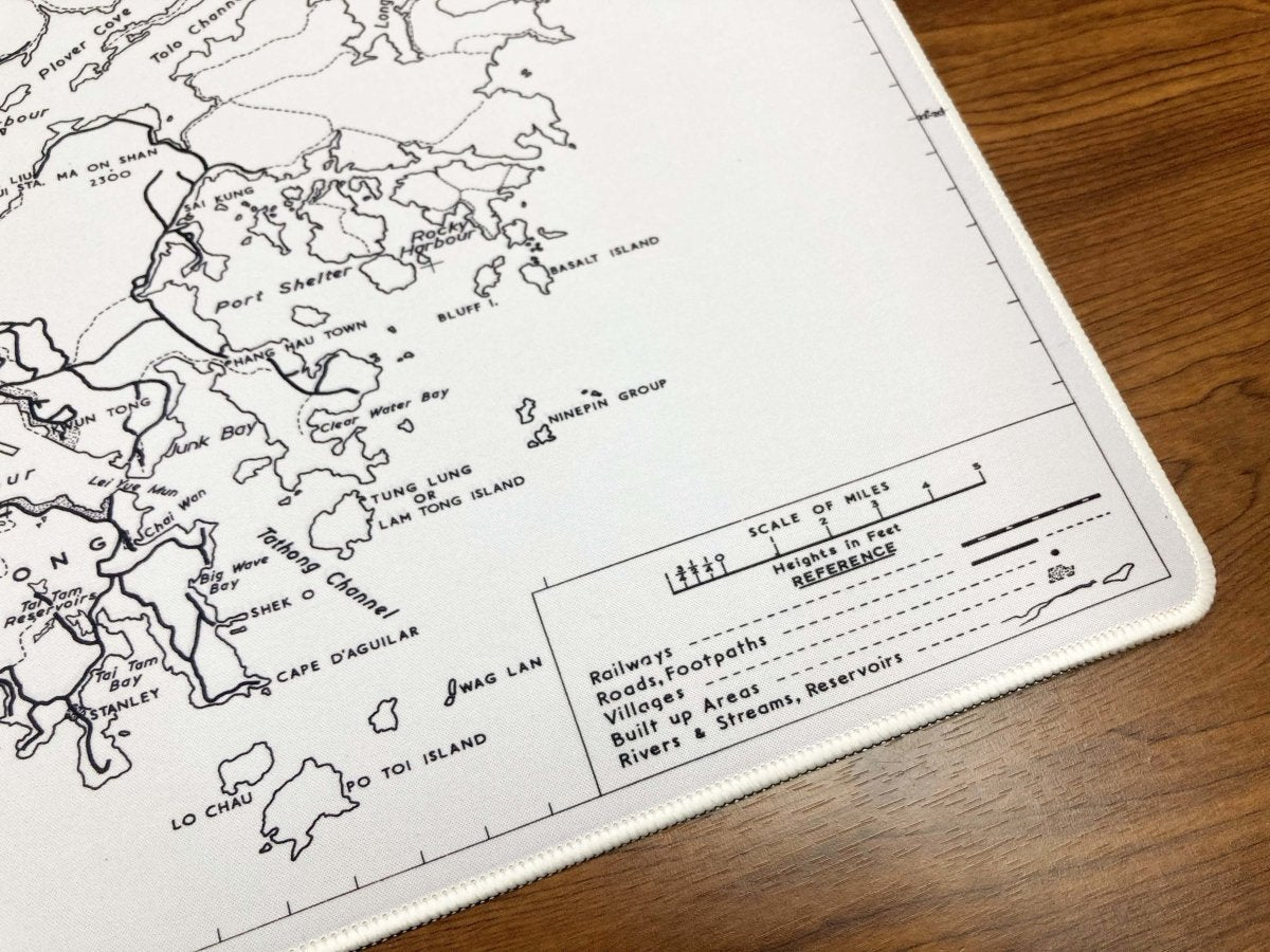 重製版1962年懷舊香港地圖款滑鼠墊 - Hong Kong Maper