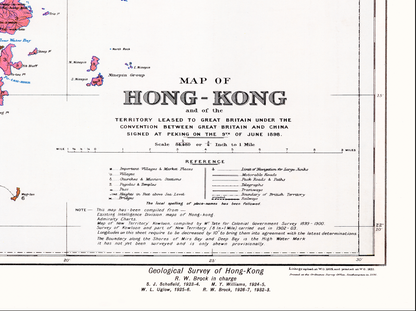 1932重製版香港地質全境地圖拼圖｜Jigsaw puzzle of Remake Historic Hong Kong Geological Map in 1936 - Hong Kong Maper