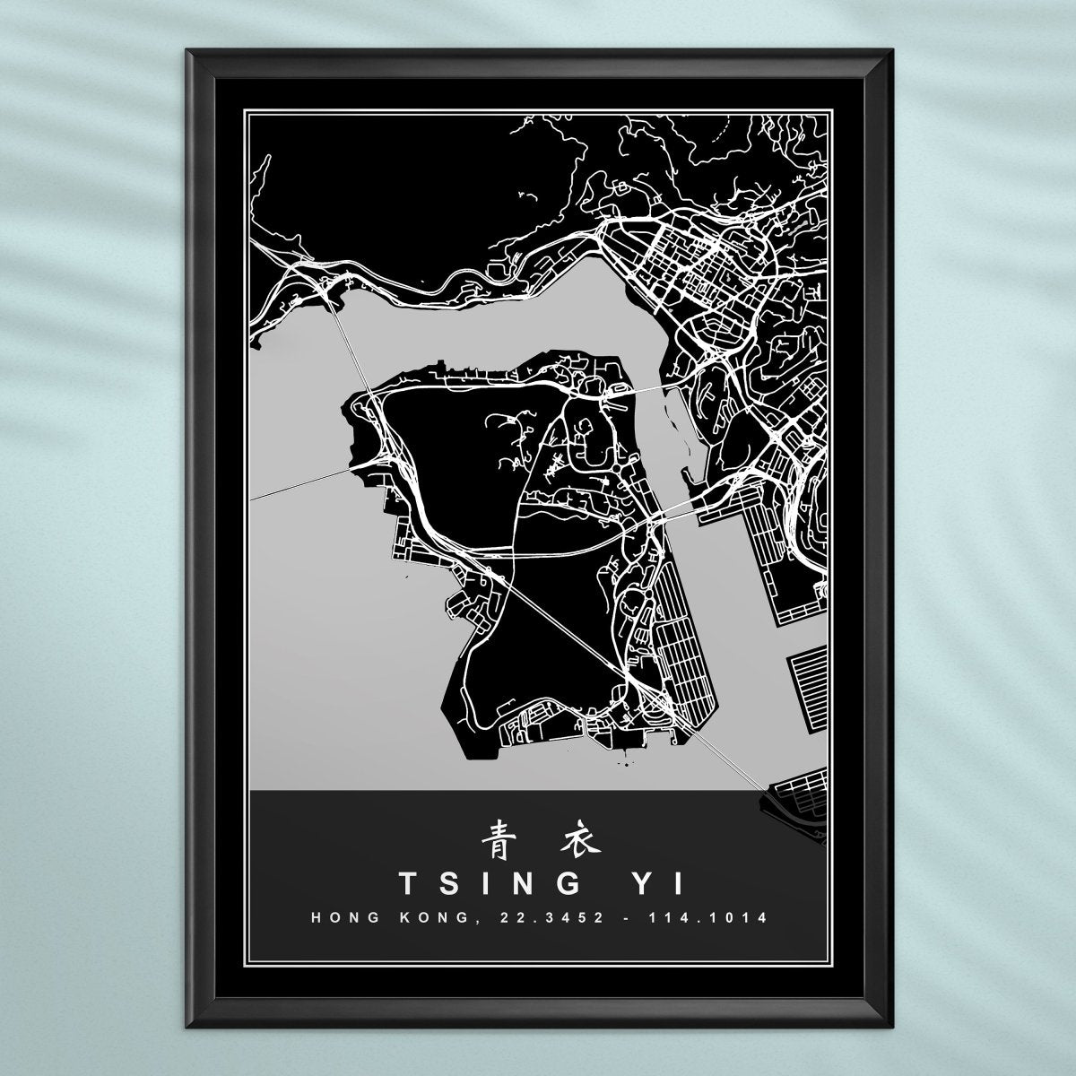 香港青衣地圖海報 - Hong Kong Maper