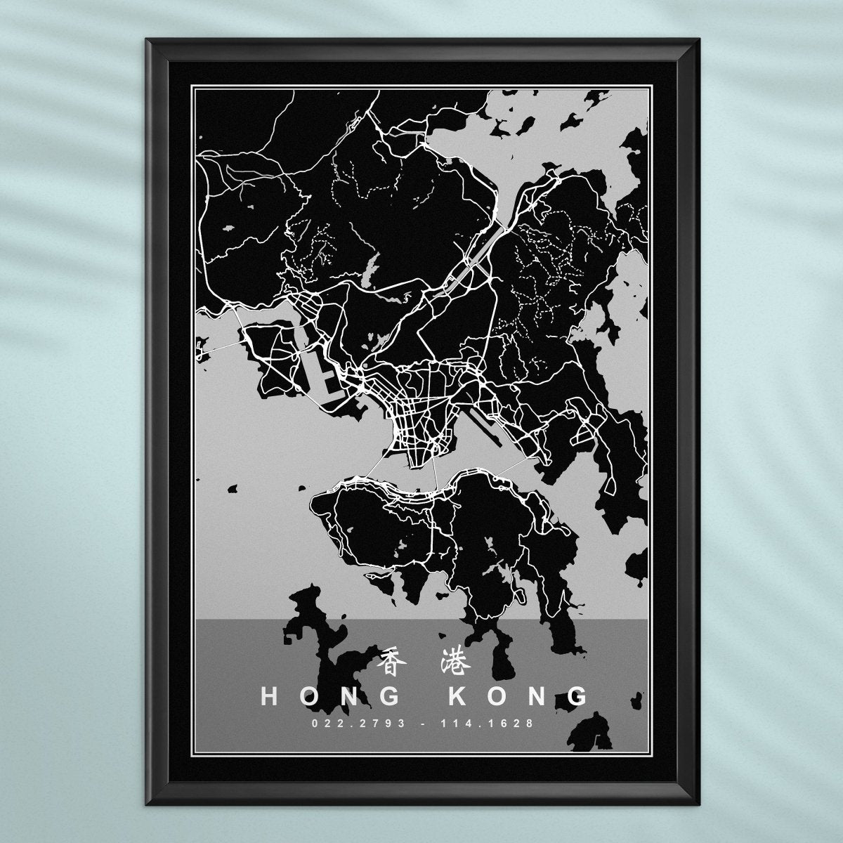 香港及九龍地圖海報 - Hong Kong Maper